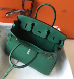 Hermes Birkin 30cm Bag In Malachite Clemence Leather - Image 3