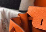Hermes Birkin 30cm Bag In Orange Clemence Leather - Image 3