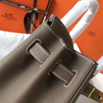 Hermes Birkin 30cm Bag In Taupe Clemence Leather - Image 6