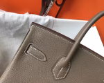 Hermes Birkin 30cm Bag In Taupe Clemence Leather - Image 3
