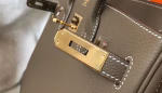 Hermes Birkin 30cm Bag In Taupe Clemence Leather - Image 4