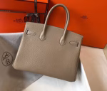 Hermes Birkin 30cm Bag In Tourterelle Clemence Leather - Image 3