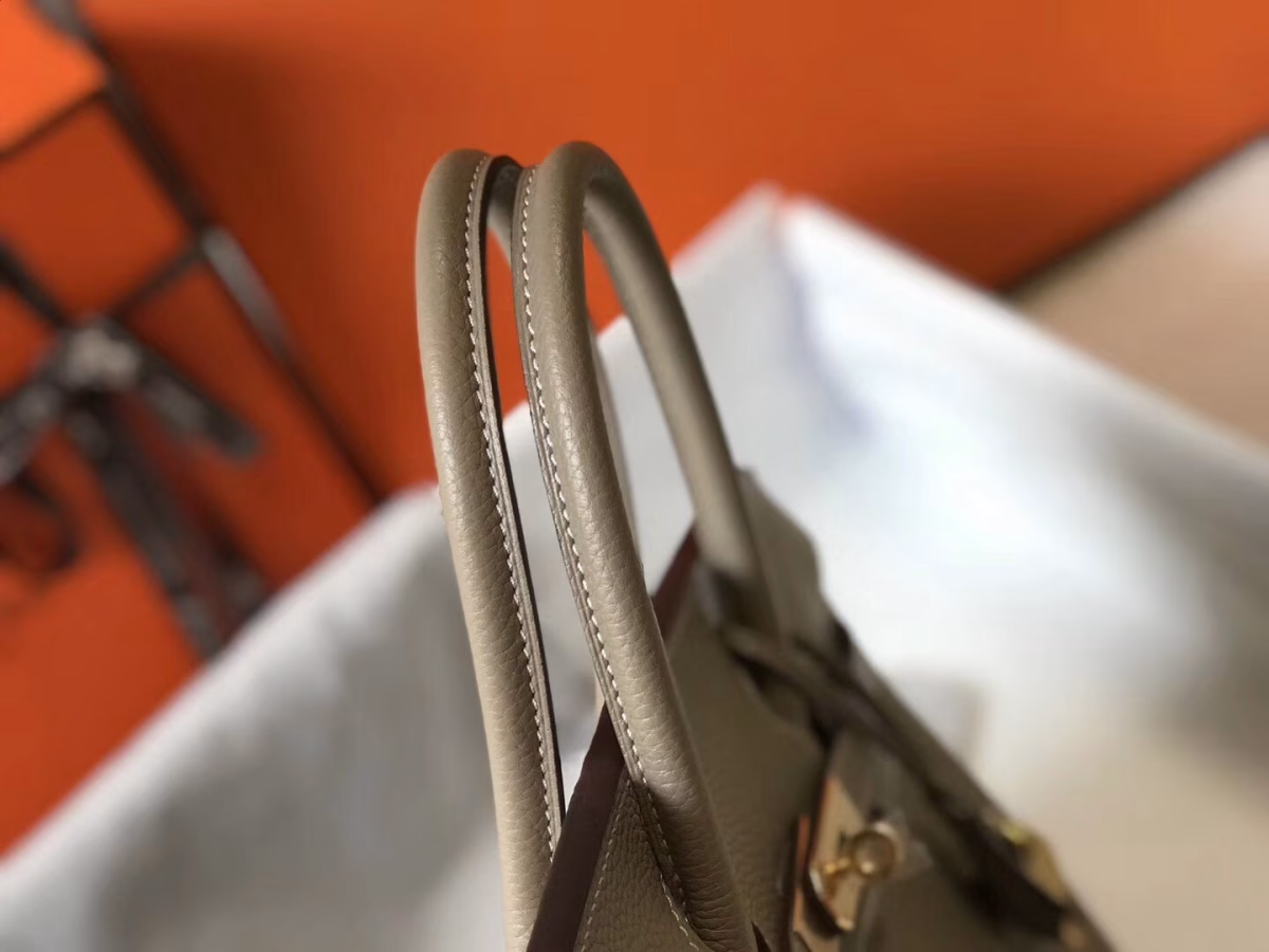 Hermes Birkin 30cm Bag In Tourterelle Clemence Leather - Image 6