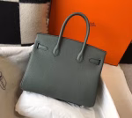 Hermes Birkin 30cm Bag In Vert Amande Clemence Leather - Image 7