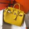 Hermes Birkin 30cm Bag In Yellow Clemence Leather - Image 2