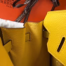 Hermes Birkin 30cm Bag In Yellow Clemence Leather - Image 4