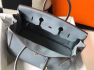 Hermes Birkin 35cm Bag In Blue Lin Clemence Leather - Image 8