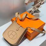 Hermes Evelyne III TPM Bag In Chai Clemence Leather - Image 2