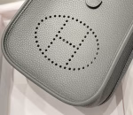 Hermes Evelyne III TPM Bag In Gris Meyer Clemence Leather - Image 7