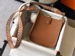 Hermes Evelyne III TPM Mini Bag In Gold Clemence Leather - Image 3
