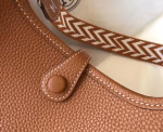Hermes Evelyne III TPM Mini Bag In Gold Clemence Leather - Image 5