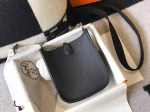 Hermes Evelyne III TPM Mini Bag In Black Clemence Leather - Image 8