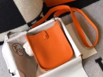 Hermes Evelyne III TPM Mini Bag In Orange Clemence Leather - Image 2
