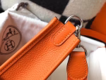 Hermes Evelyne III TPM Mini Bag In Orange Clemence Leather - Image 4