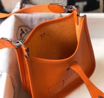 Hermes Evelyne III TPM Mini Bag In Orange Clemence Leather - Image 6