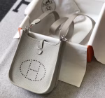 Hermes Evelyne III TPM Mini Bag In Pearl Grey Clemence Leather - Image 5