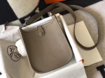 Hermes Evelyne III TPM Mini Bag In Taupe Clemence Leather - Image 7