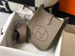Hermes Evelyne III TPM Mini Bag In Taupe Clemence Leather - Image 4