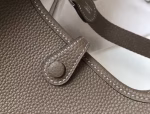 Hermes Evelyne III TPM Mini Bag In Taupe Clemence Leather - Image 3