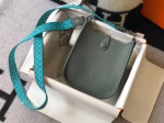 Hermes Evelyne III TPM Mini Bag In Vert Amande Clemence Leather - Image 6