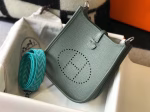 Hermes Evelyne III TPM Mini Bag In Vert Amande Clemence Leather - Image 4