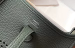 Hermes Evelyne III TPM Mini Bag In Vert Amande Clemence Leather - Image 7