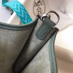 Hermes Evelyne III TPM Mini Bag In Vert Amande Clemence Leather - Image 5