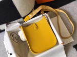 Hermes Evelyne III TPM Mini Bag In Yellow Clemence Leather - Image 6
