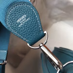Hermes Evelyne III 29 PM Bag In Blue Jean Clemence Leather - Image 8