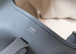 Hermes Evelyne III 29 PM Bag In Blue Lin Clemence Leather - Image 4