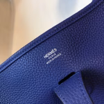 Hermes Evelyne III 29 PM Bag In Blue Electric Clemence Leather - Image 6