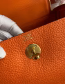 Hermes Lindy 26 Handmade Bag In Orange Clemence Leather - Image 5