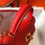 Hermes Kelly Mini II Bag In Rouge Casaque Epsom Leather - Image 4