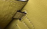 Hermes Kelly Mini II Bag In Jaune Poussin Embossed Crocodile Leather - Image 7