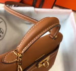 Hermes Kelly Mini II Bag In Gold Epsom Leather - Image 2