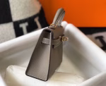 Hermes Kelly Mini II Bag In Gris Asphalt Epsom Leather - Image 6