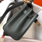 Hermes Mini Kelly 20cm Bag In Canopee Clemence Leather - Image 6
