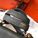 Hermes Mini Kelly 20cm Bag In Canopee Clemence Leather - Image 3