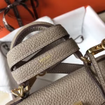 Hermes Mini Kelly 20cm Bag In Grey Clemence Leather - Image 3