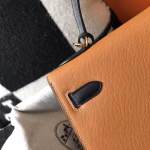 Hermes Bi-color Kelly 32cm Epsom Bag Gold/Black GHW - Image 8