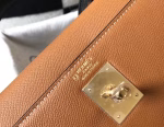 Hermes Bi-color Kelly 32cm Epsom Bag Gold/Black GHW - Image 2