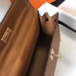 Hermes Bi-color Kelly 32cm Epsom Bag Gold/Black GHW - Image 4