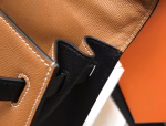 Hermes Bi-color Kelly 32cm Epsom Bag Gold/Black GHW - Image 3