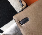 Hermes Bi-color Kelly 32cm Epsom Bag Taupe/Black GHW - Image 2