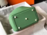 Hermes Lindy 26cm Bag In Vert Criquet Clemence With GHW - Image 6