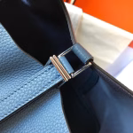 Hermes Picotin Lock 18 Bag In Blue Agate Clemence Leather - Image 7