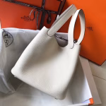 Hermes Picotin Lock 18 Bag In Beton Clemence Leather - Image 6