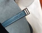 Hermes Picotin Lock 18 Bag In Blue Jean Clemence Leather - Image 6