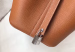 Hermes Picotin Lock 18 Bag In Gold Clemence Leather - Image 6