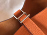 Hermes Picotin Lock 18 Bag In Orange Clemence Leather - Image 6